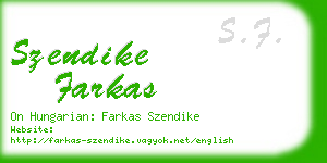 szendike farkas business card